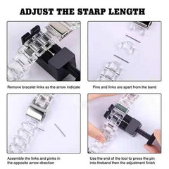 Transparent Resin Fitbit Band For Versa, Versa 2, Versa Lite - 10 color options - 