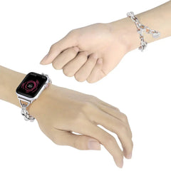 Women Charm Metal Link Strap for Apple Watch Band 8 Color Options 38mm - 49mm - 