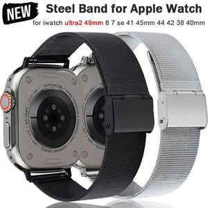 Women's Metal Wrist Strap for Apple Watch 38mm to 49mm - 5 Colors Axios Bands