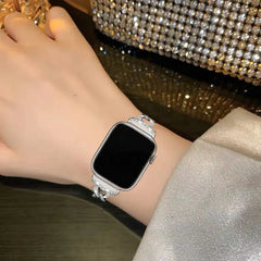 Women’s Rhinestone Diamond Steel Strap for Apple Watch Band - 5 Colors - 